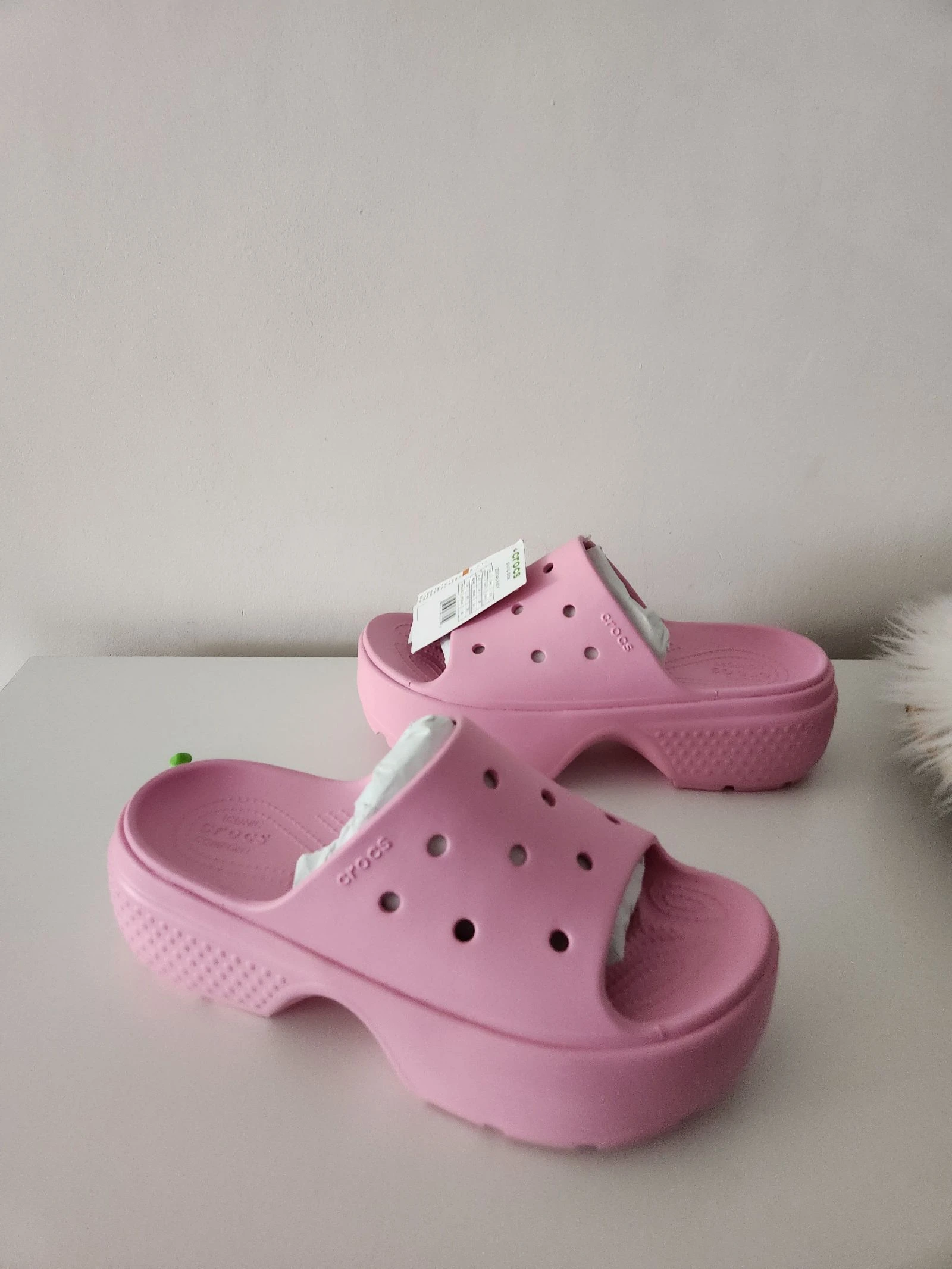 Crocs Mules Stomp Slide Pink Sandals – photo 9